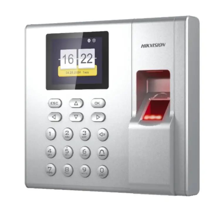Model: DS-K1T8003MF Hikvision DS-K1T8003MF Parmak İzi ve Kartlı Access Control Terminali – Mifare Kart ve Şifre Destekli