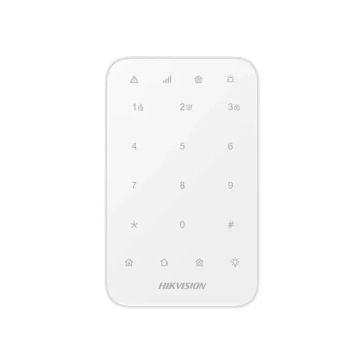 Model: DS-PK1-E-WE Hikvision DS-PK1-E-WE Kablosuz Alarm Keypad – LCD Ekran, WiFi, 868MHz, AX Pro Uyumlu