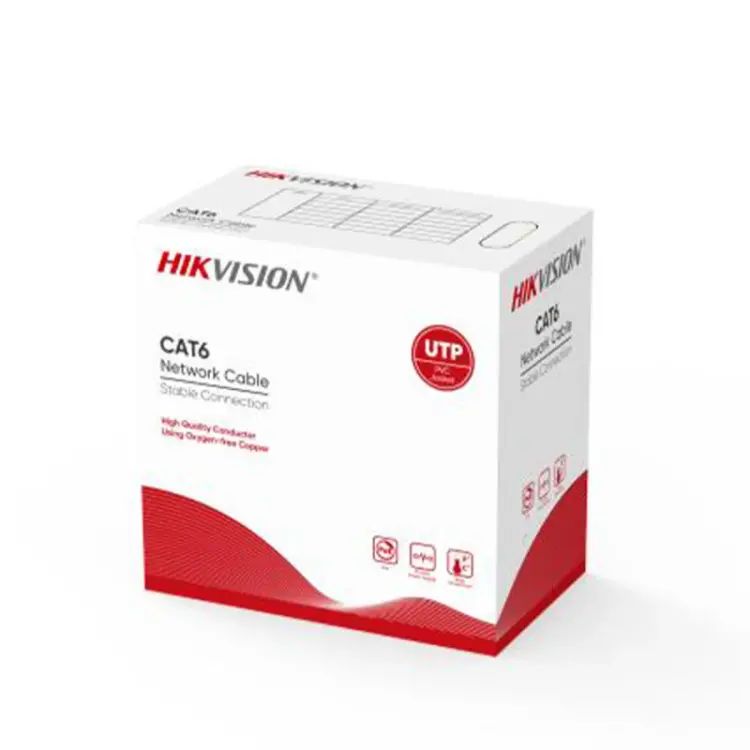 Model: DS-1LN6UZC0 HIKVISION 1LN6UZC0 U/UTP 305 METRE PVC 24 AWG %100 BAKIR GRI RENK CAT6 Kablo