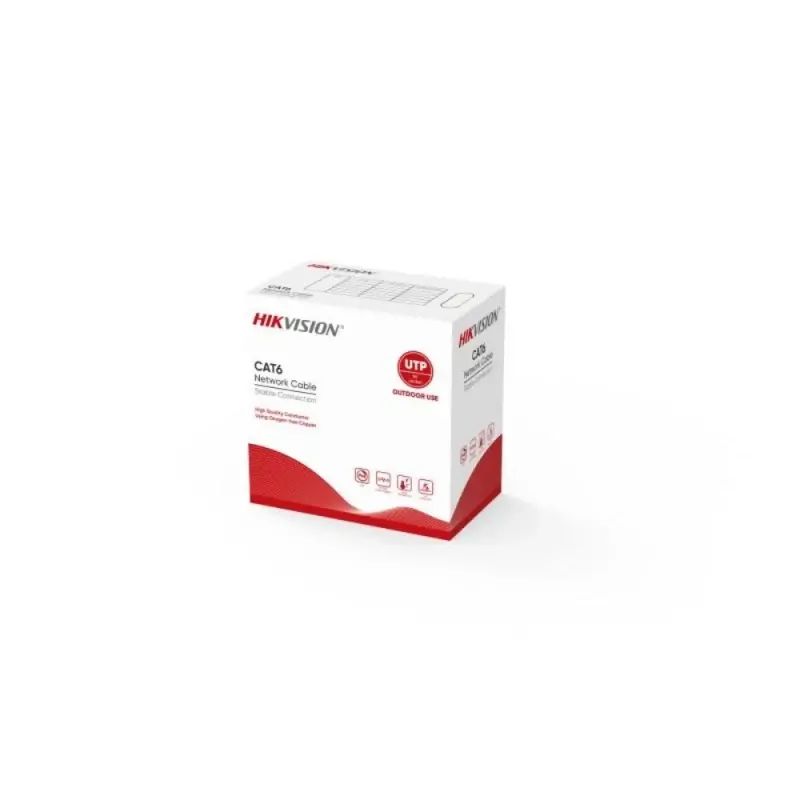 Model: DS-1LN6OUSPE Hikvision DS-1LN6OUSPE Cat6 U/UTP PE Dış Ortam Network Kablosu 23 AWG 305 Metre (%99.95 Saf Bakır)