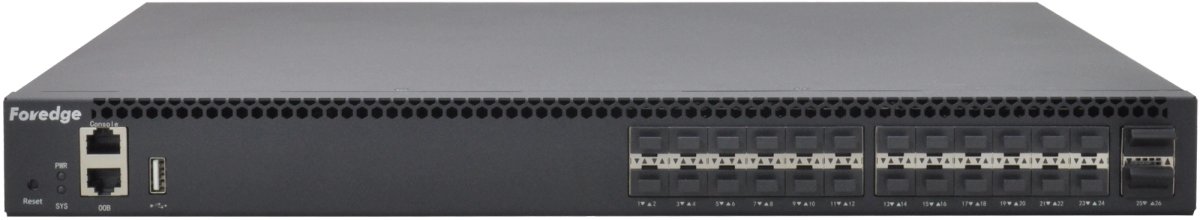 FOREDGE S6700-24TF-2QF 24* 10G SFP 2*40G/100G QSFP28 PORTS 100G UPLINK 24 PORT 10G MANAGED SWITCH A.
