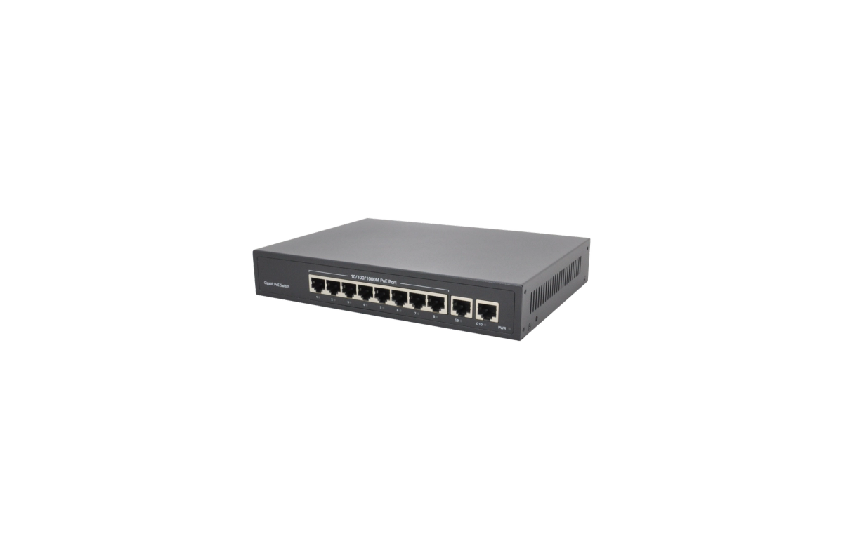 VIDEOPARK VP-8PG-2UPG 8 PORT GBIT POE + 2 PORT GBIT UPLINK 120W POE SWITCH DAHİLİ POWER
