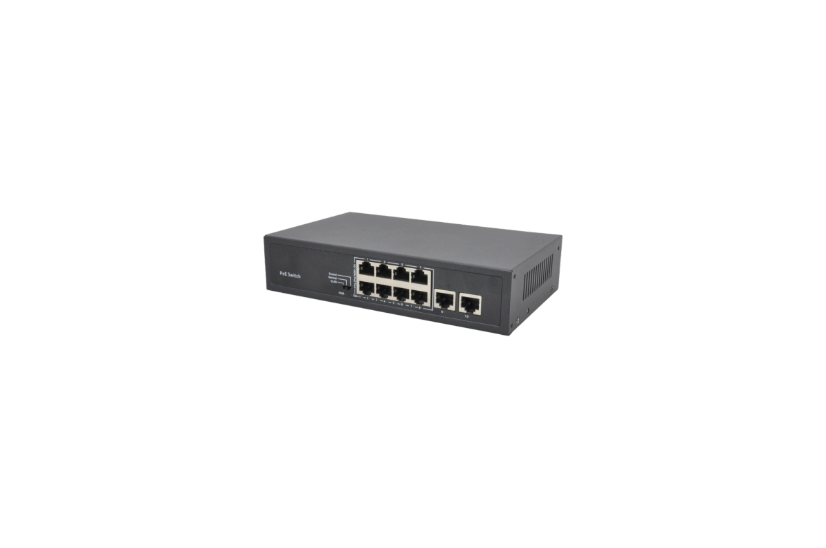 VIDEOPARK VP-8P-2UP 8 PORT 10/100M POE + 2 PORT 100M UPLİNK 120W POE SWITCH DAHİLİ POWER