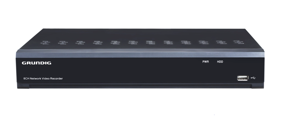 GRUNDIG GU-RN-AC5108N 8 KANAL NVR 8 MP H265 4K DESTEKLİ 1X10TB HDD R.