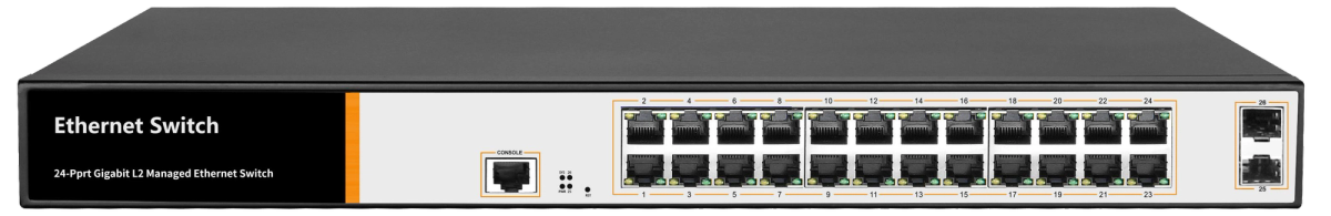 FOREDGE NS3024GS 24 PORT GBIT + 2 PORT SFP LAYER 2 YÖNETİLEBİLİR ETHERNET SWITCH