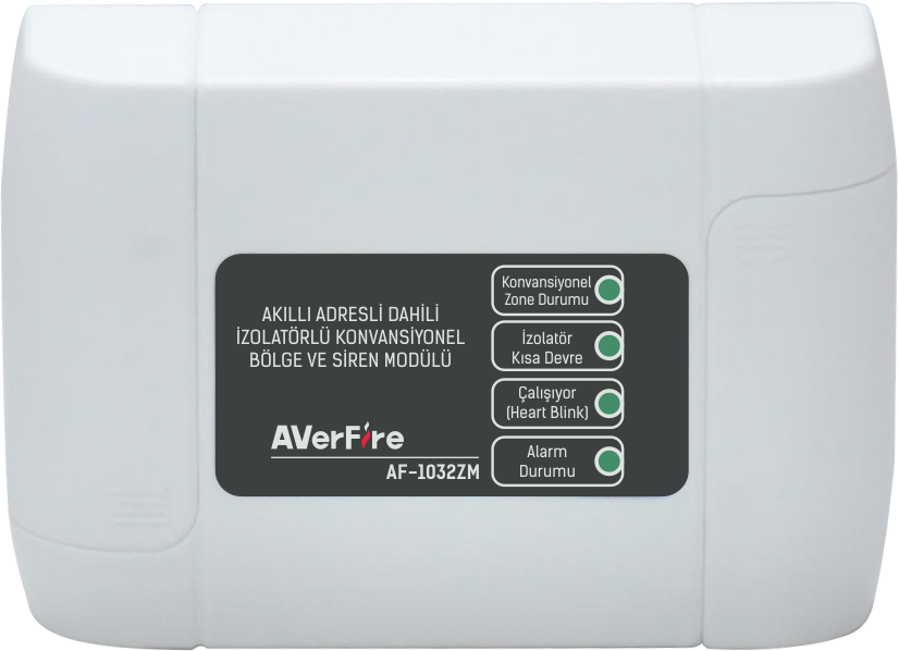 AVERFIRE AF-1032ZM AKILLI ADRESLİ İZOLATÖRLÜ KONVANSİYONEL ZONE BÖLGE VE SİREN MODÜLÜ HARİCİ BESLEMELİ