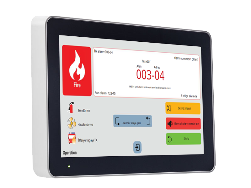 PANASONIC FAS-5054 TEKRARLAYICI PANEL, DOKUNMATİK EKRANLI ,ONAYLAMA VE SIFIRLAMA İŞLEMLERİ ALARM İHBAR BİRİMİ