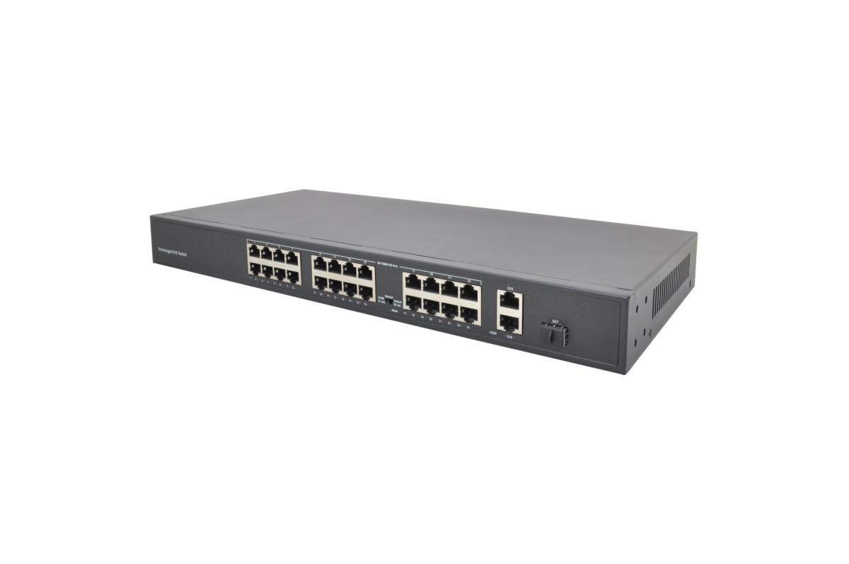 VIDEOPARK VP-24P-2UPG-1SFP-400W 24 PORT POE + 2 PORT GBIT UPLINK + 1 PORT SFP 400W POE SWITCH DAHİLİ POWER