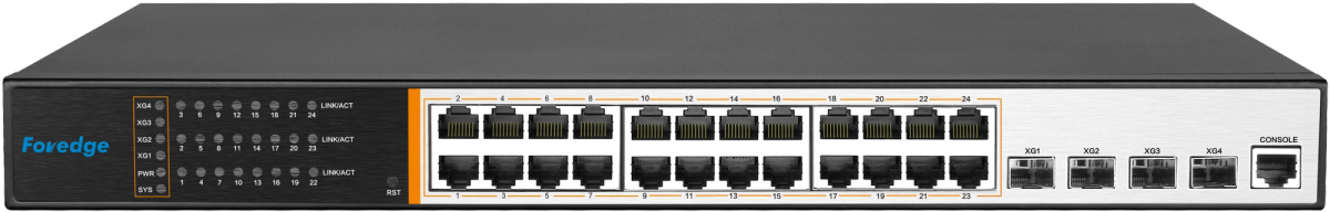 FOREDGE S5700-24G-4FR 24 PORT GBIT + 4 PORT SFP LAYER 3 YÖNETİLEBİLİR ETHERNET SWITCH A.