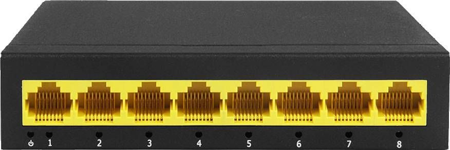 FOREDGE NS6080L 8 PORT GBIT ETHERNET SWITCH METAL KASA HARİCİ POWER