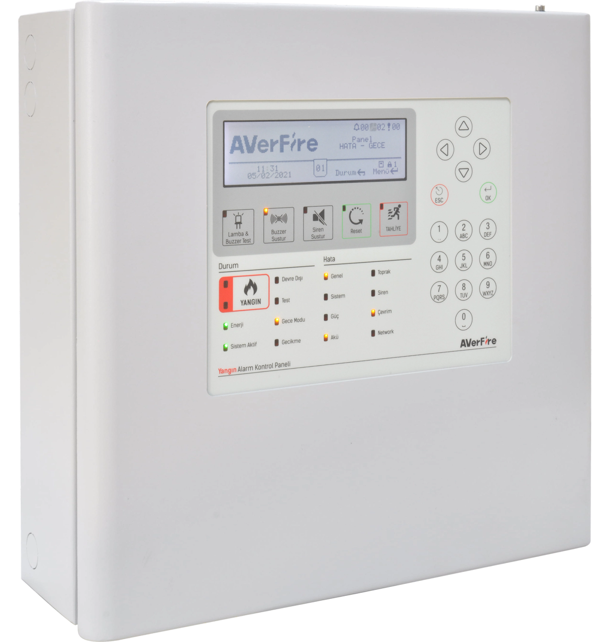 AVERFIRE AF-2480P AKILLI ADRESLİ YANGIN ALARM PANELİ, 2 LOOP