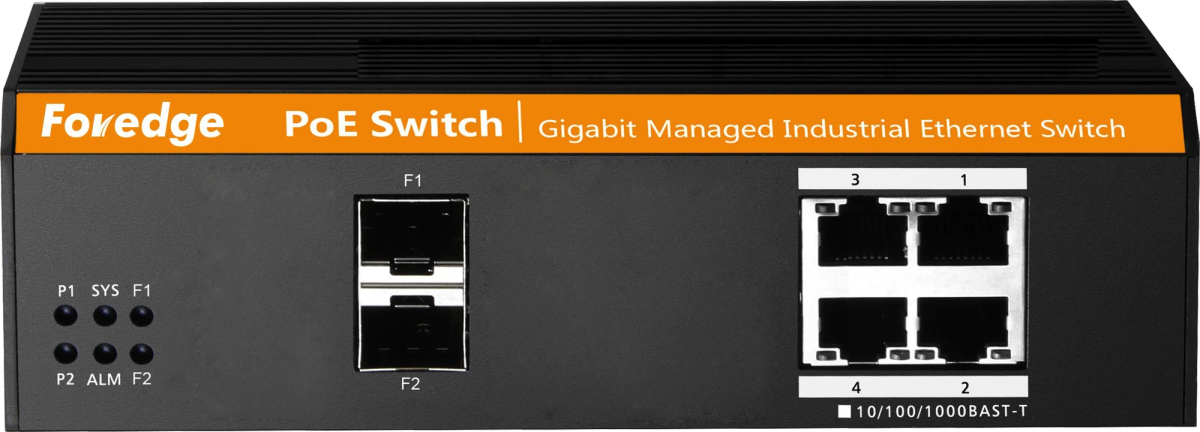 FOREDGE IS104GPS-2F 4 GİGABIT POE PORT+2 GIGABIT SFP PORT LAYER2 YÖNETİLEBİLİR ENDÜSTRİYEL SWITCH (ADAPTÖR DAHİL DEĞİLDİR) DM H. A.