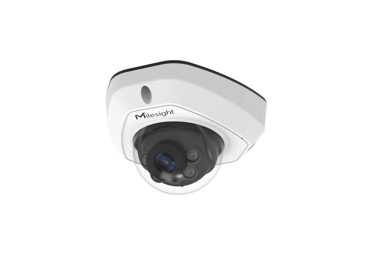 MILESIGHT MS-C5373-PD 5.0 MP 2,8 MM LENS AI H265+ 4 ARRAY LED IR DOME IP KAMERA DAHİLİ MİKROFON, SES I/O, ALARM I/O, 12V