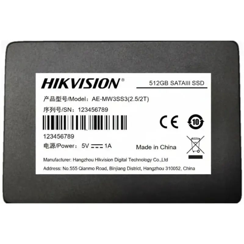 Model: AE-MW3SS3(2.5/512G) Hikvision AE-MW3SS3(2.5/512G) 512GB Mobil Güvenlik SSD Diski