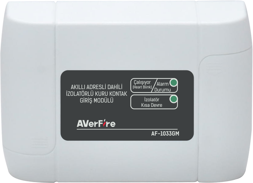 AVERFIRE AF-1033GM AKILLI ADRESLİ KURU KONTAK GİRİŞ MODÜLÜ (TEK GİRİŞ)