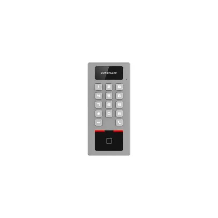 Model: DS-K1T502DBWX Hikvision DS-K1T502DBWX Pro Serisi IP Erişim Kontrol Terminali (Kart, PIN, Bluetooth, Wi-Fi, Görüntülü İnterkom, IP65, IK09) Üretici: HikVision