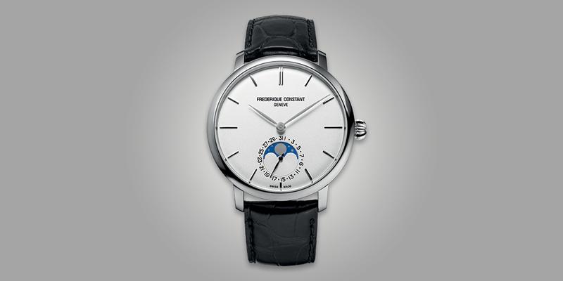 Frederique Constant Moonphase white dial leather strap