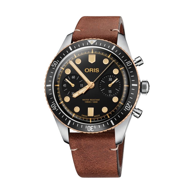 Divers Sixty-Five Chronograph Leather