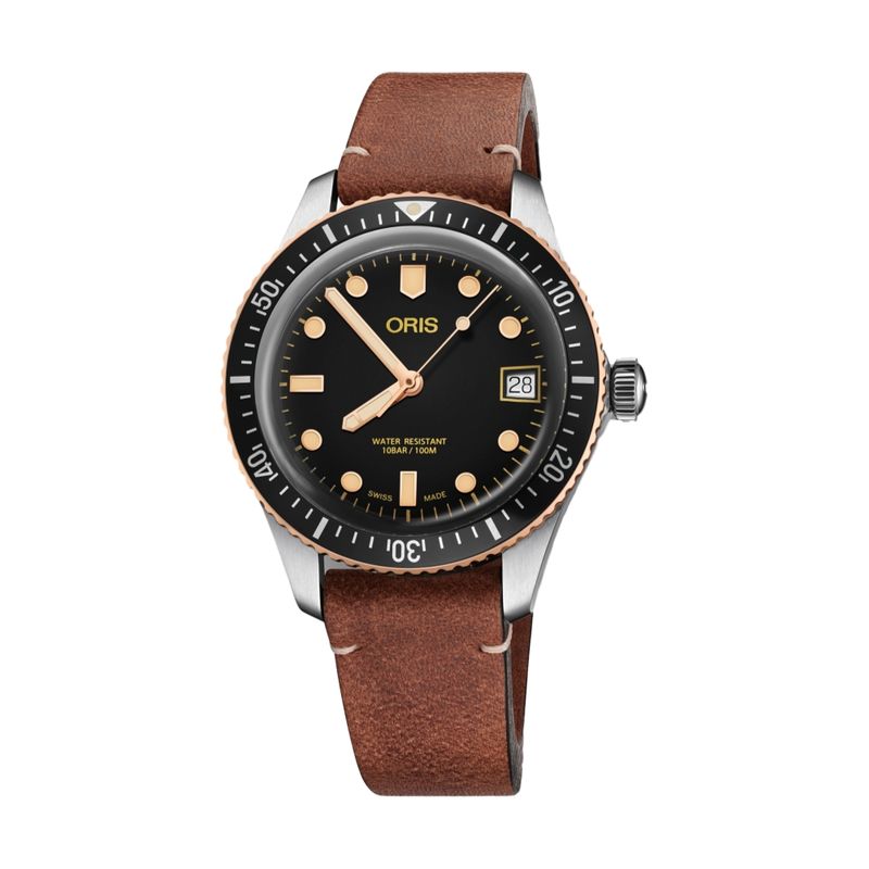 Divers Sixty-Five Steel/Bronze 36M Leather