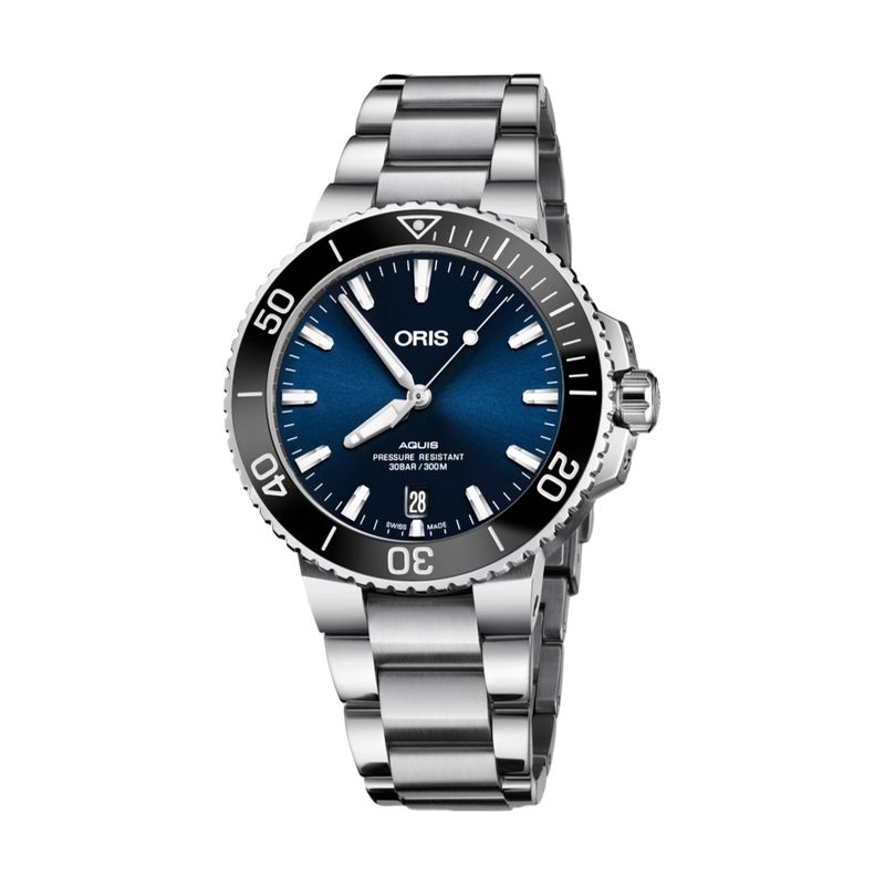 Aquis Date Blue Dial Metal 39.5