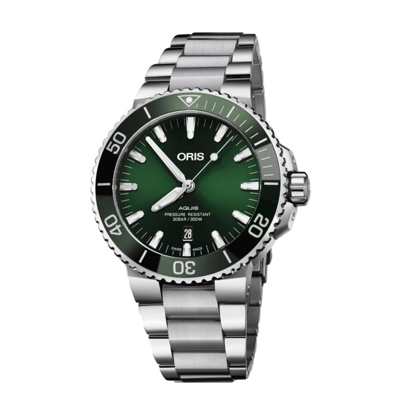 Aquis Date Green Dial Metal 39.5