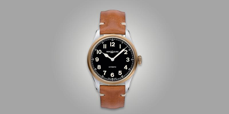 Montblanc 1858 Automatic on brown leather strap
