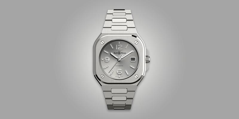 Bell & Ross BR05 Integrated bracelet silver dial sport watch