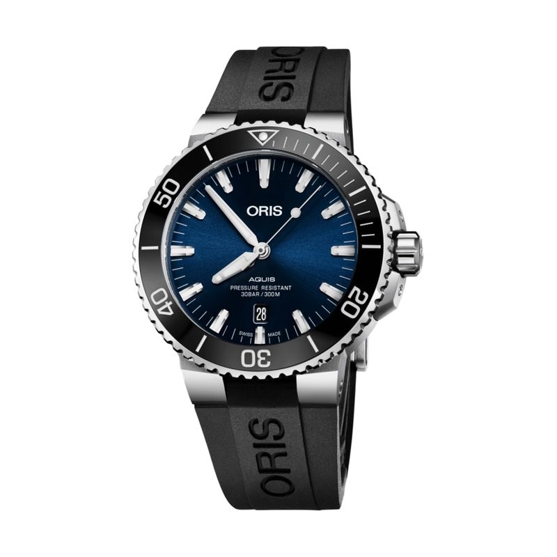 Aquis Date Blue Rubber 43.5