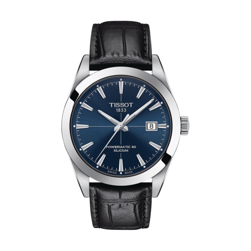 Gentleman Powermatic 80 Silicium Blue Dial Black Strap