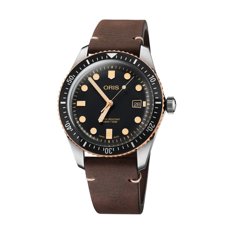 Divers Sixty-Five Steel/Bronze 42M Leather