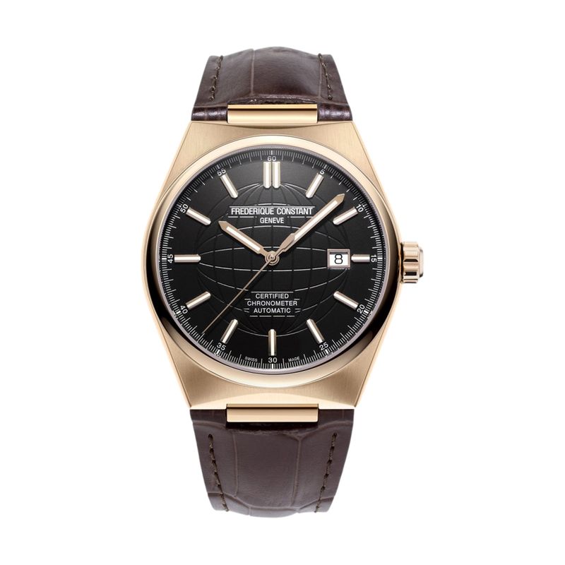 Highlife Automatic COSC Black Dial Rose Gold-Plated Case