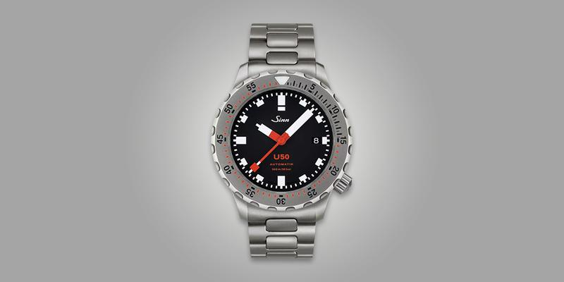 Sinn u50 41mm diver's watch on bracelet. 2020 release.