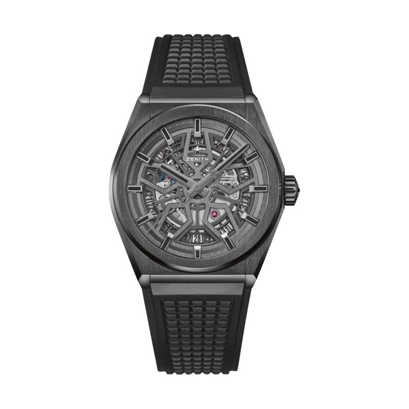 Defy Classic Black Ceramic Skeleton