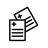 Icon of medical paperwork in black