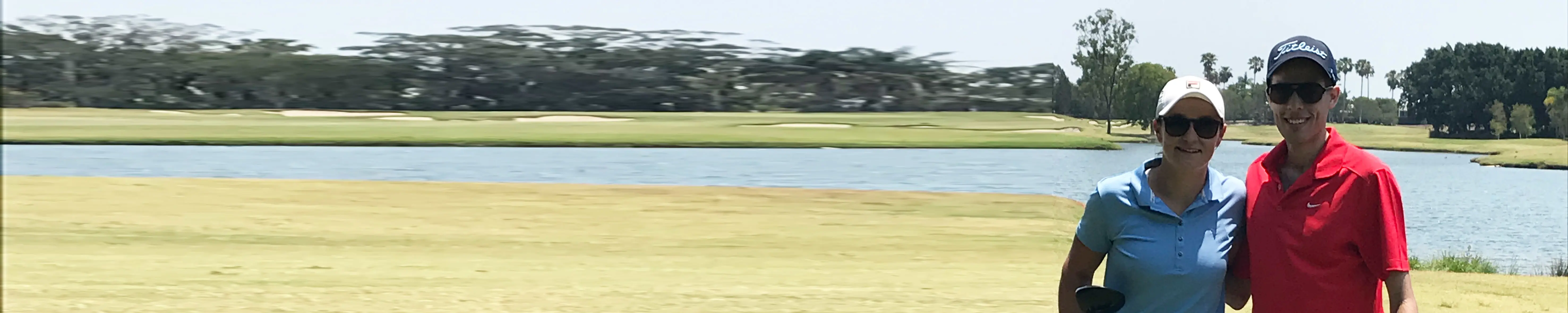 Make-A-Wish Australia wish kid George on the golf course with tennis star Ash Barty