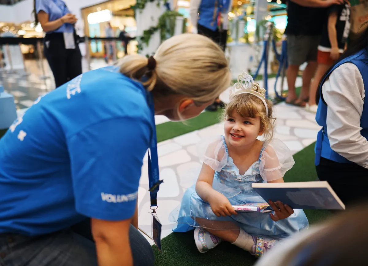 Workplace Giving image of wish children with colourful background