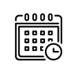 icon of a calendar in black