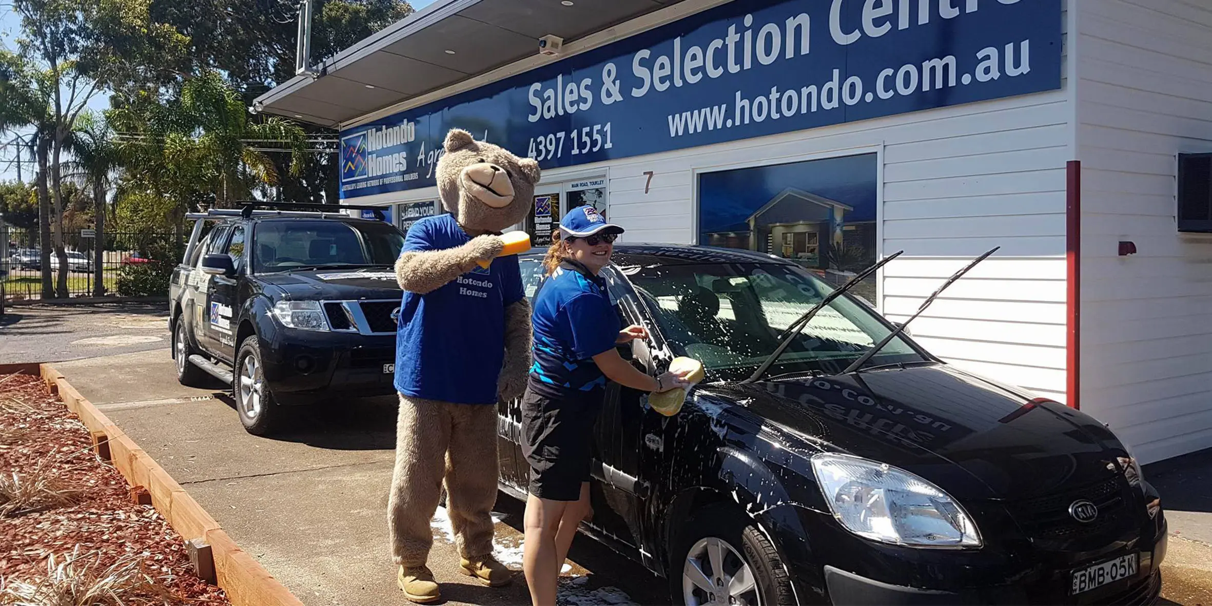 Make A Wish Australia Children's Charity, Hotondo Homes business partner car wash fundraising