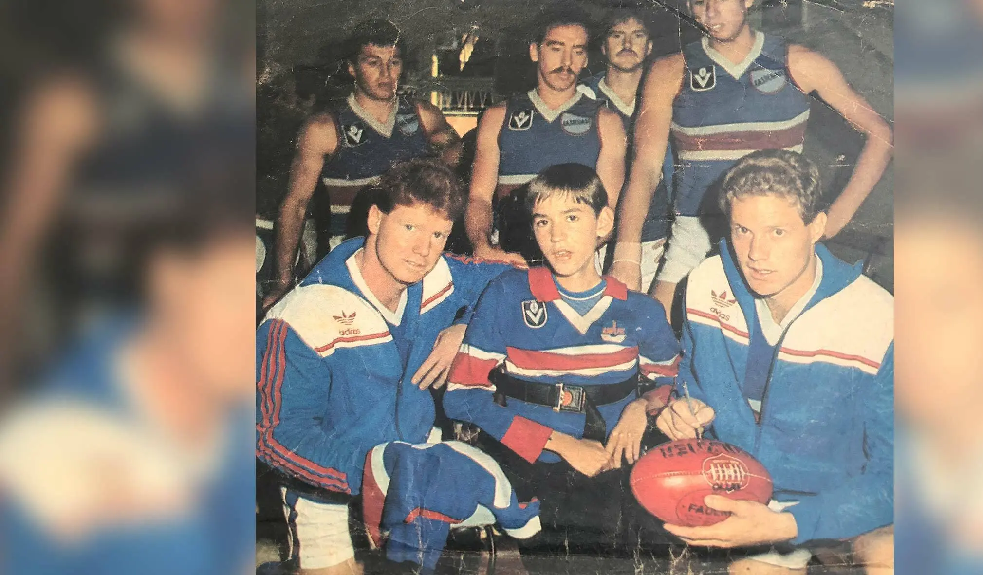 Make-A-Wish Australia's first wish kid Shawn sat with the Western Bulldogs