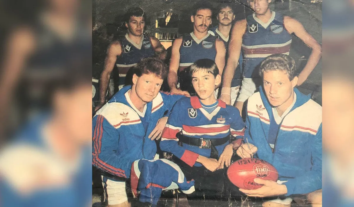 Make-A-Wish Australia's first wish kid Shawn sat with the Western Bulldogs
