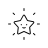 Icon of a smiling and sparkling star in black