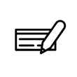 Icon of a pencil and paper in black