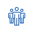 Icon of a group of people in blue