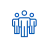 Icon of a group of people in blue