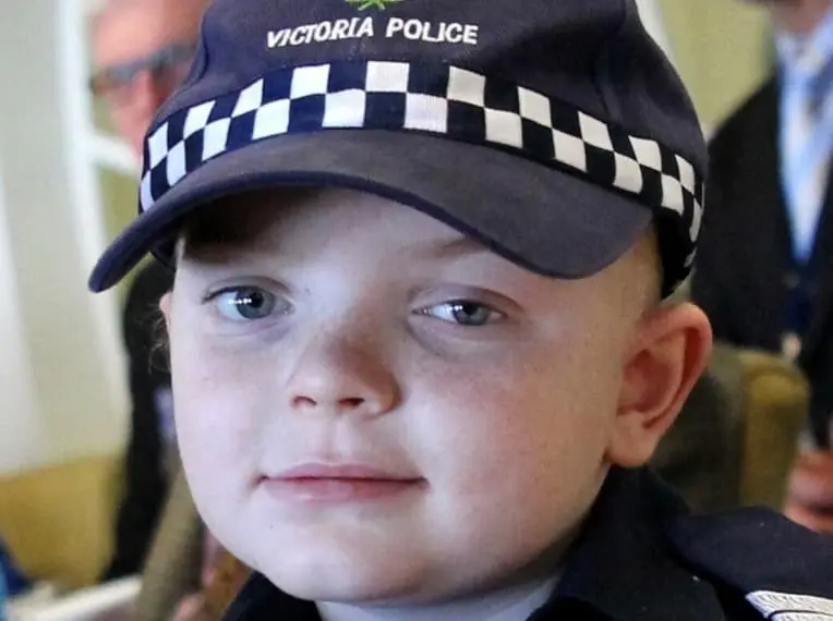 Make-A-Wish Australia wish kid Benjamin at his police wish