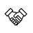 icon of a handshake in black