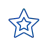 Icon of a star inside another star in blue