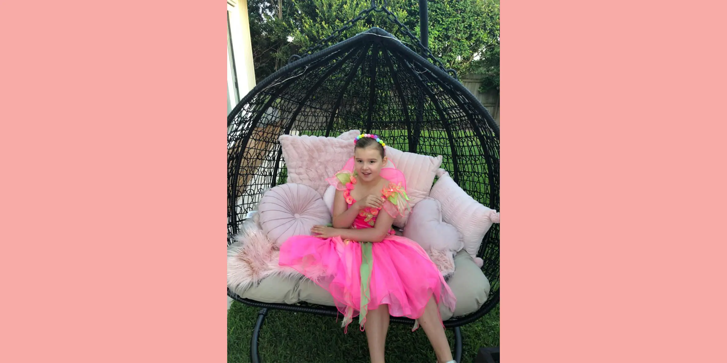 Make-A-Wish kids Charlotte on her wish day as her wish for a fairy garden comes true