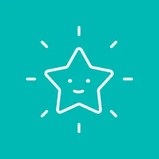 Make-A-Wish Australia icon of a star smiling
