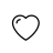 Icon of a heart symbol in black